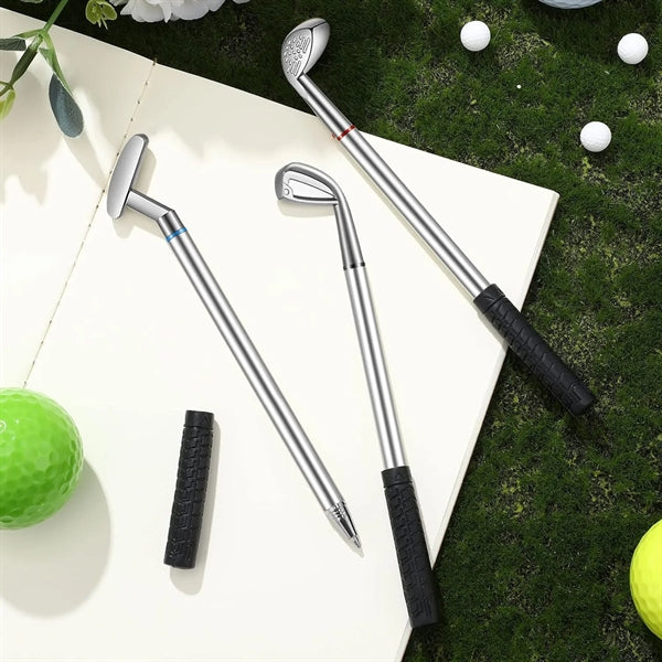 Metal Golf Shape Ball Pens Set in Box