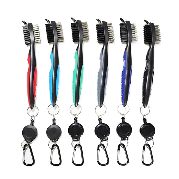 Golf Club Brush with Groove Cleaner Spike