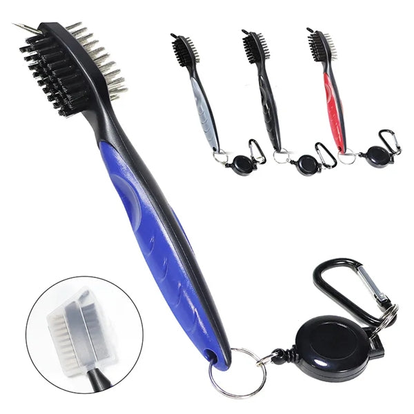 Golf Club Brush with Groove Cleaner Spike