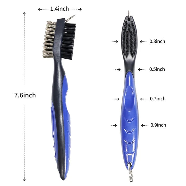 Golf Club Brush with Groove Cleaner Spike