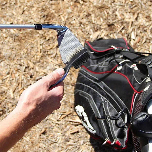 Golf Club Brush with Groove Cleaner Spike
