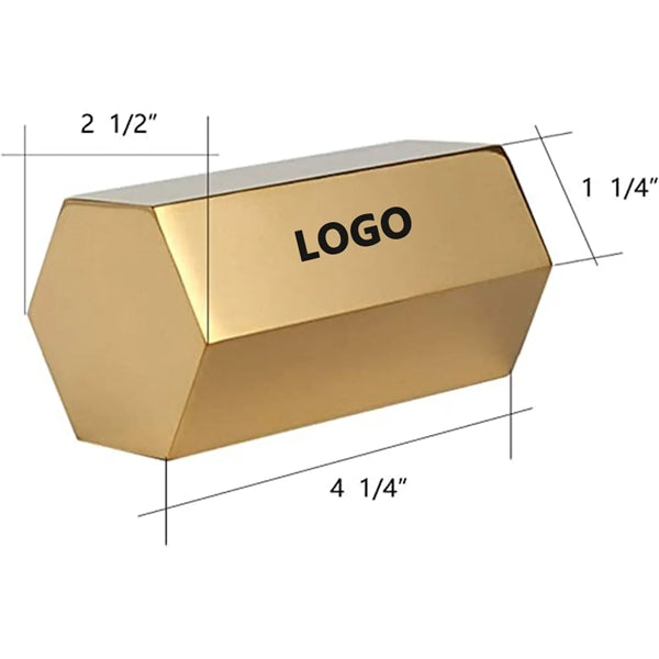 Vintage Geometric Golden Pen Holder