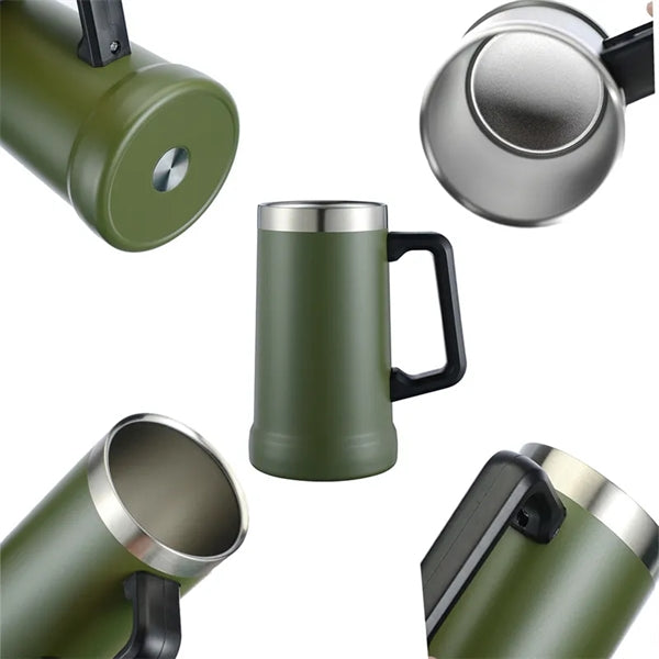 24oz Stainless Steel Vacuum Insulated Big Grip Beer Stein