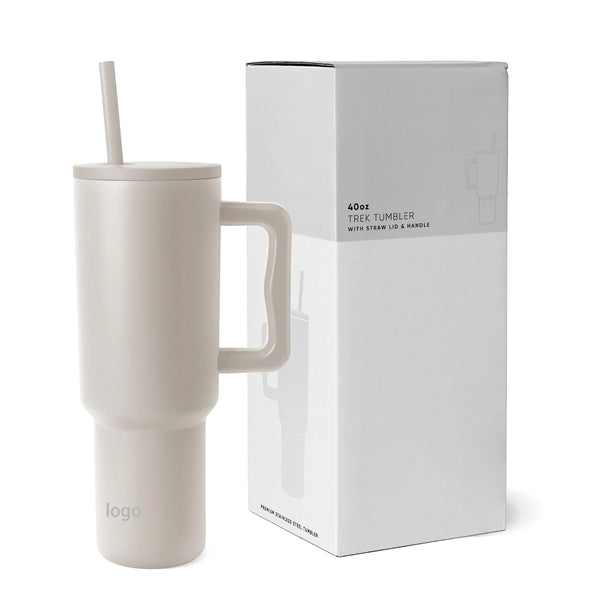 40 oz Tumbler with Handle and Straw Lid