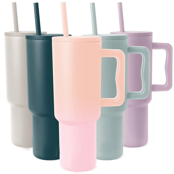 40 oz Tumbler with Handle and Straw Lid