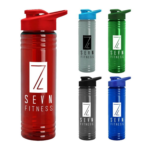 24 Oz. Slim Fit Upcycle Rpet Bottle w/Drink-Thru Lid