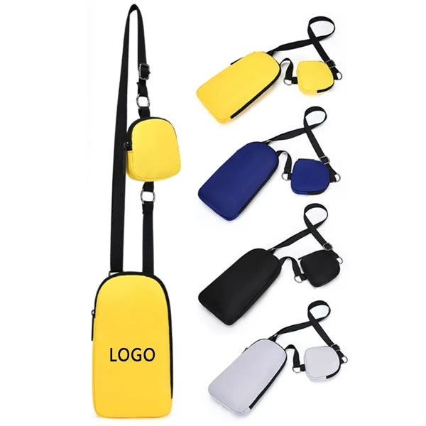 Unisex Crossbody Bag with Small Pouch