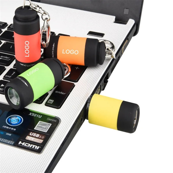 Mini USB Flashlight Keychain
