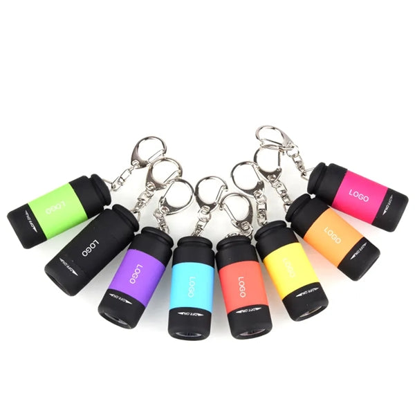 Mini USB Flashlight Keychain