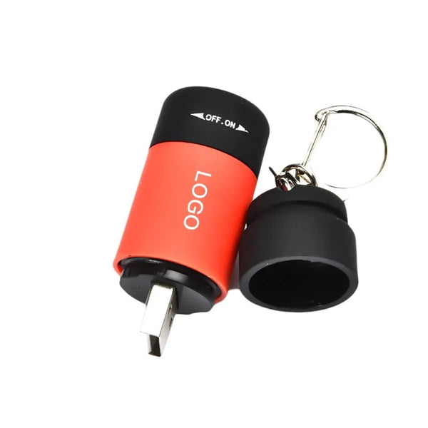 Mini USB Flashlight Keychain