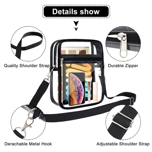 Clear Crossbody Bag With Adjustable Strap