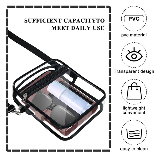 Clear Crossbody Bag With Adjustable Strap