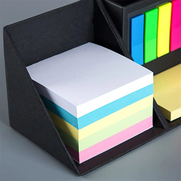 Sticky Notes With Cube Pencil Holder