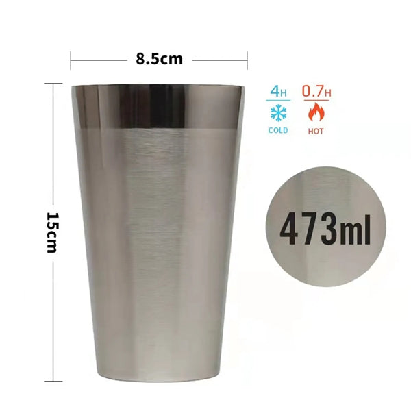 16oz The Stacking Beer Pint Matte Black