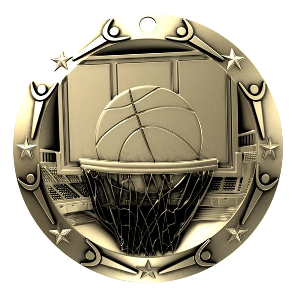 3'' World Class Basketball Medal