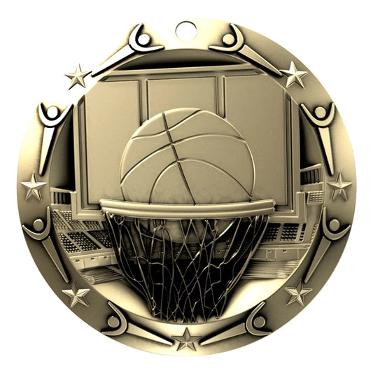 3'' World Class Basketball Medal