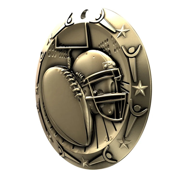3'' World Class Football Medallion