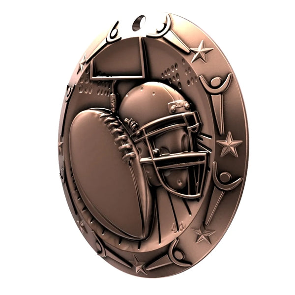 3'' World Class Football Medallion