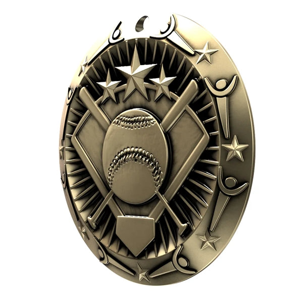 3'' World Class Softball Medallion