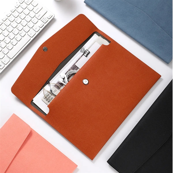 PU Leather A4 File Document Holder Waterproof Envelope Case