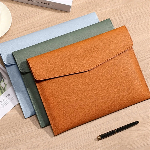 PU Leather A4 File Document Holder Waterproof Envelope Case