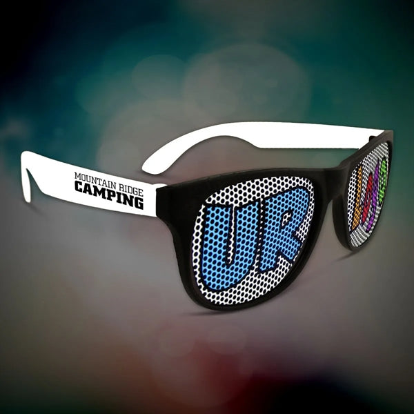 Neon Billboard Sunglasses Printed Lenses, Imprinted