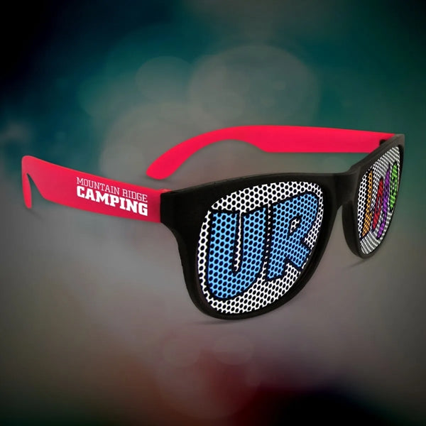 Neon Billboard Sunglasses Printed Lenses, Imprinted