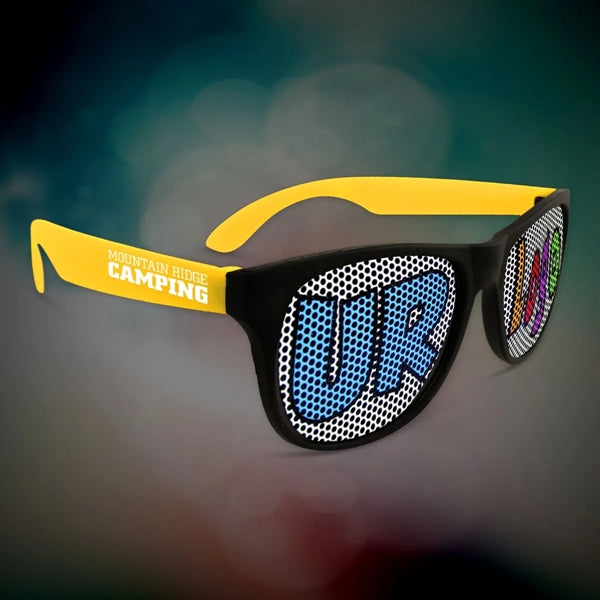 Neon Billboard Sunglasses Printed Lenses, Imprinted