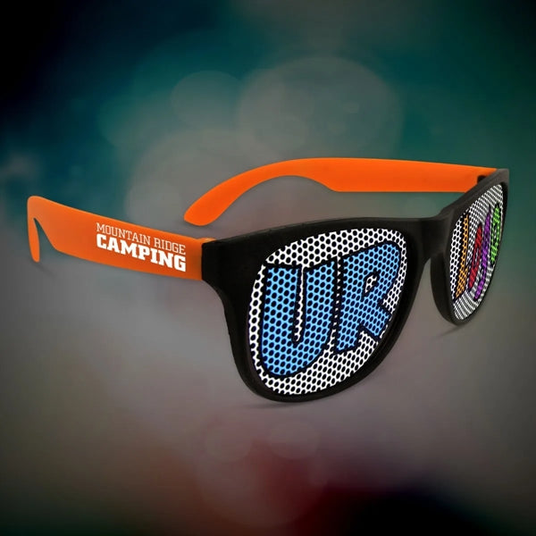 Neon Billboard Sunglasses Printed Lenses, Imprinted