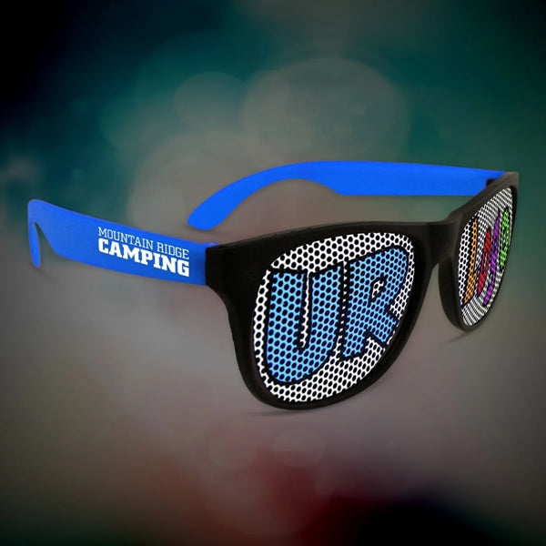 Neon Billboard Sunglasses Printed Lenses, Imprinted