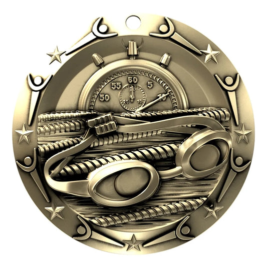 3'' World Class Swimming Medallion