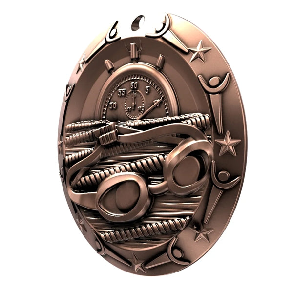 3'' World Class Swimming Medallion
