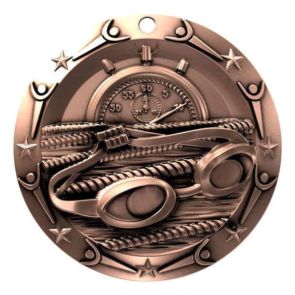 3'' World Class Swimming Medallion
