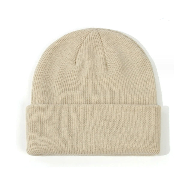Children Solid Knitted Beanie Hat
