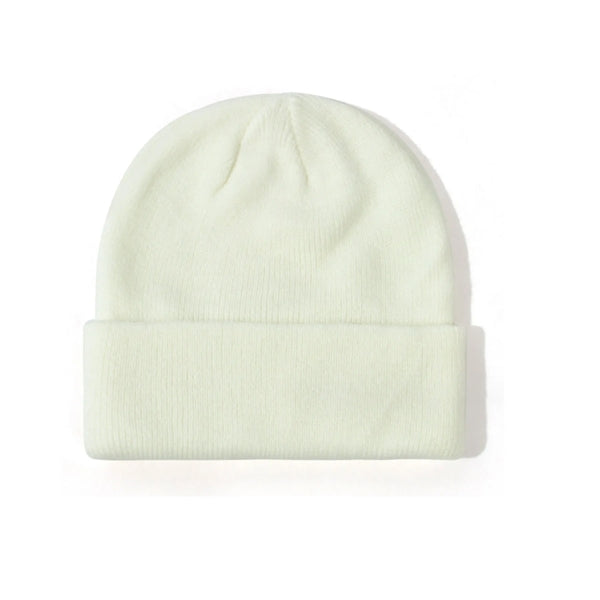 Children Solid Knitted Beanie Hat