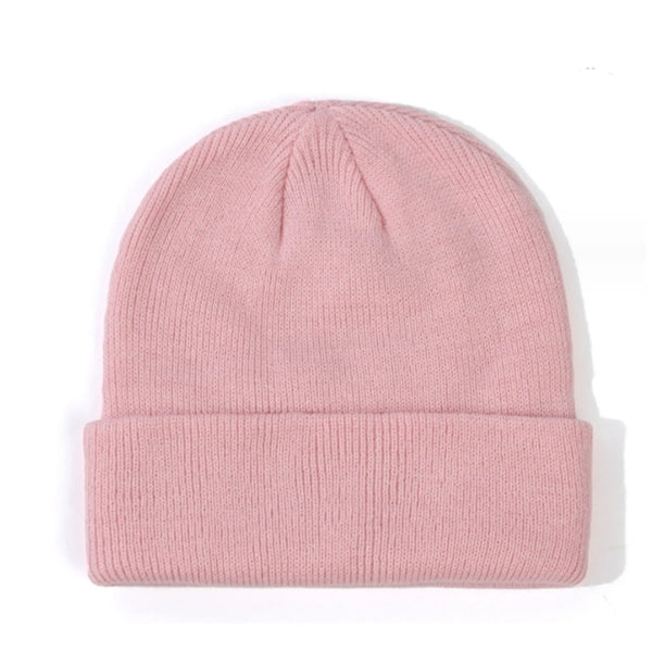 Children Solid Knitted Beanie Hat
