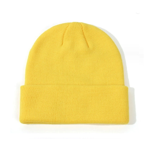 Children Solid Knitted Beanie Hat