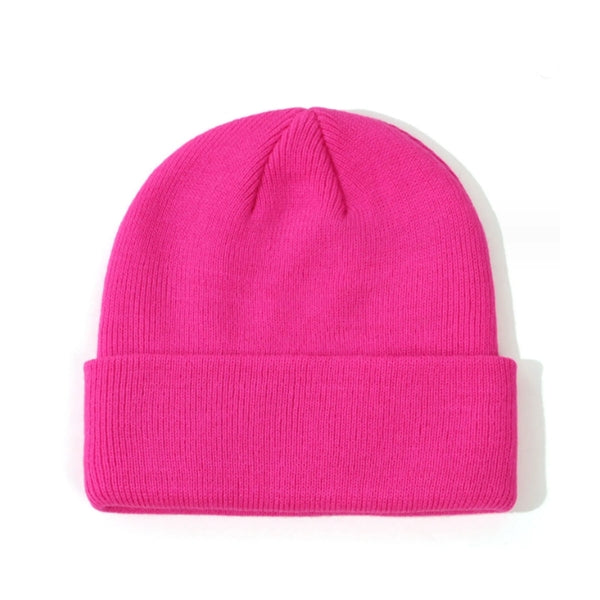 Children Solid Knitted Beanie Hat