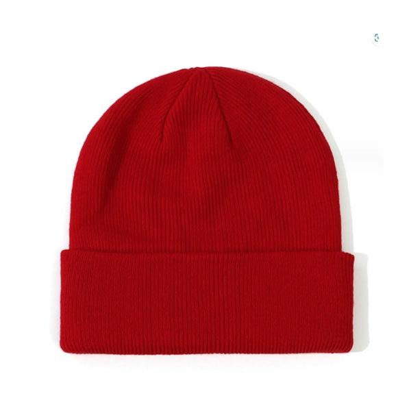 Children Solid Knitted Beanie Hat