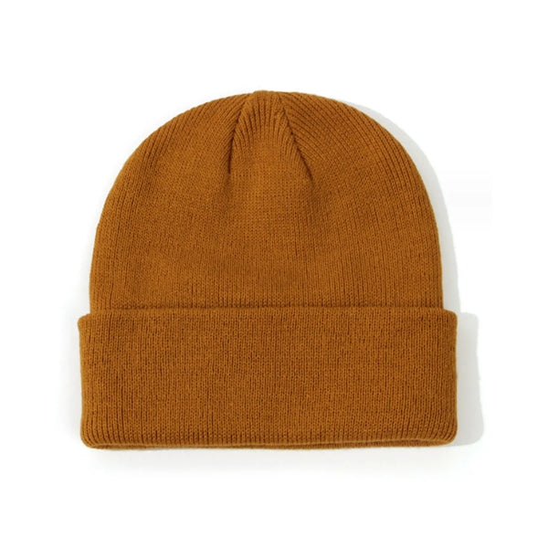 Children Solid Knitted Beanie Hat
