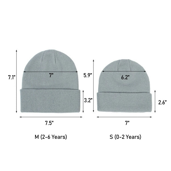 Children Solid Knitted Beanie Hat