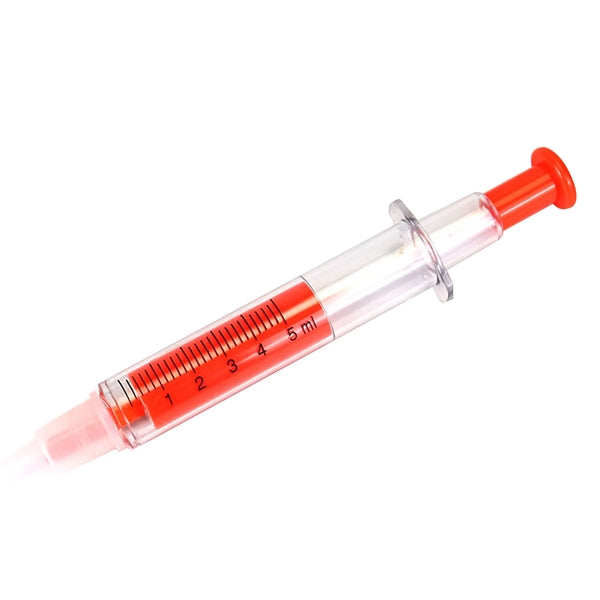 Two Ends Syringe Highlighter with Ballpoint Pen