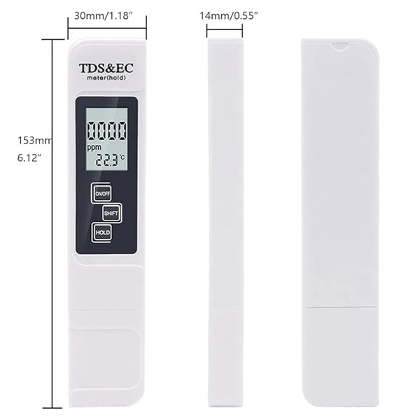 TDS & EC & Temperature Meter Digital Water Quality Test Pen