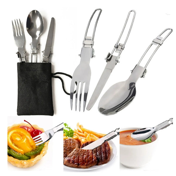Portable Camping Cookware Set with Cutlery