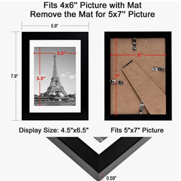 5" x 7" Rectangular Photo Picture Frame