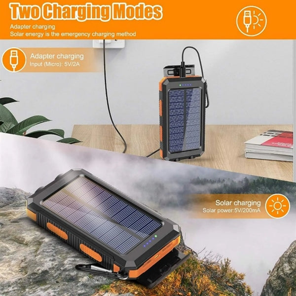20000Mah Portable Solar Power Bank With Flashlight