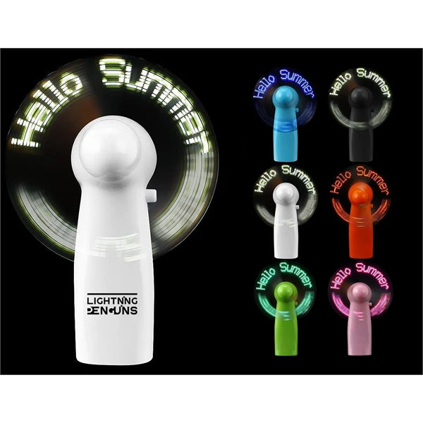 LED Programmable Message Handheld Fans