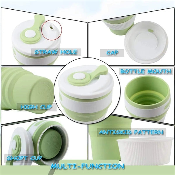 Collapsible Coffee Cup Silicone with Lid