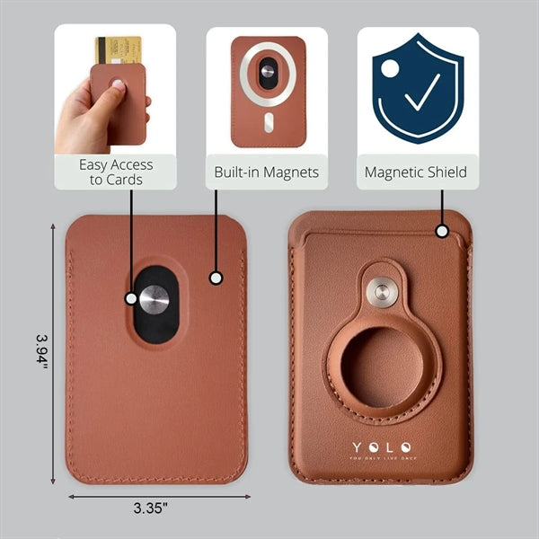 Retro Leather Magnetic Smart Phone Wallet Card Holder