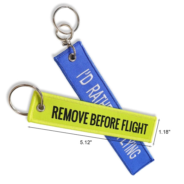 Embroidery Woven Flight Keychain